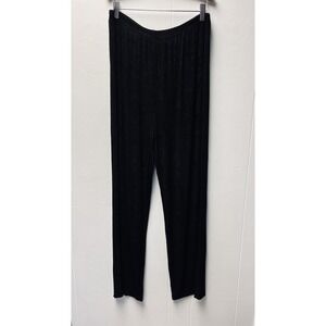 Christina Hope L Black Slinky‎ Knit Stretch Pants Boho Casual Weekender Travel